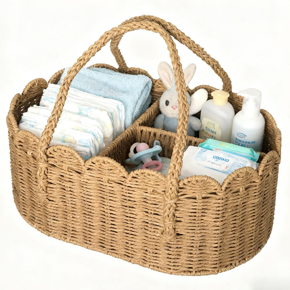 wwmayfeel diaper caddy organizer with removable divider for easy changes.