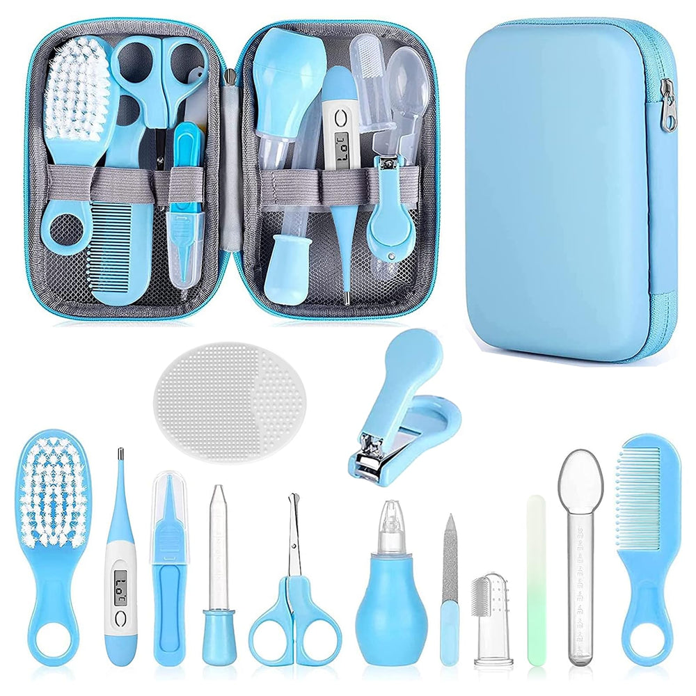 WXA baby grooming kit bag in use, portable organizer for travel and home care.