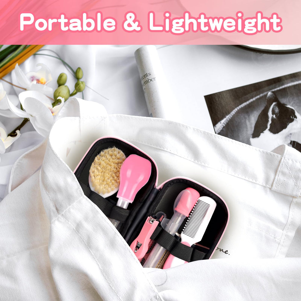 WXA Baby Grooming Kit pink 14-piece set of essentials for new parents.