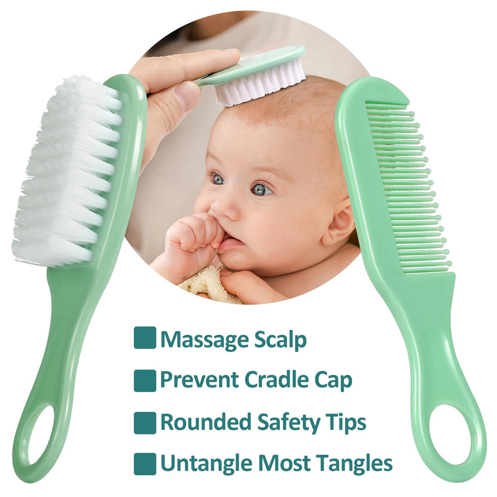 WXA newborn hair brush with soft bristles for gentle scalp massage