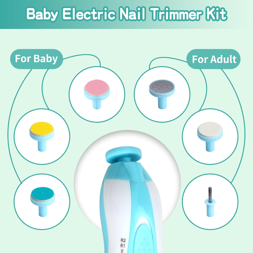WXA silent electronic nail filer shown with 360-degree rotation.