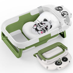 WXXM collapsible baby bath in green with space-saving design.