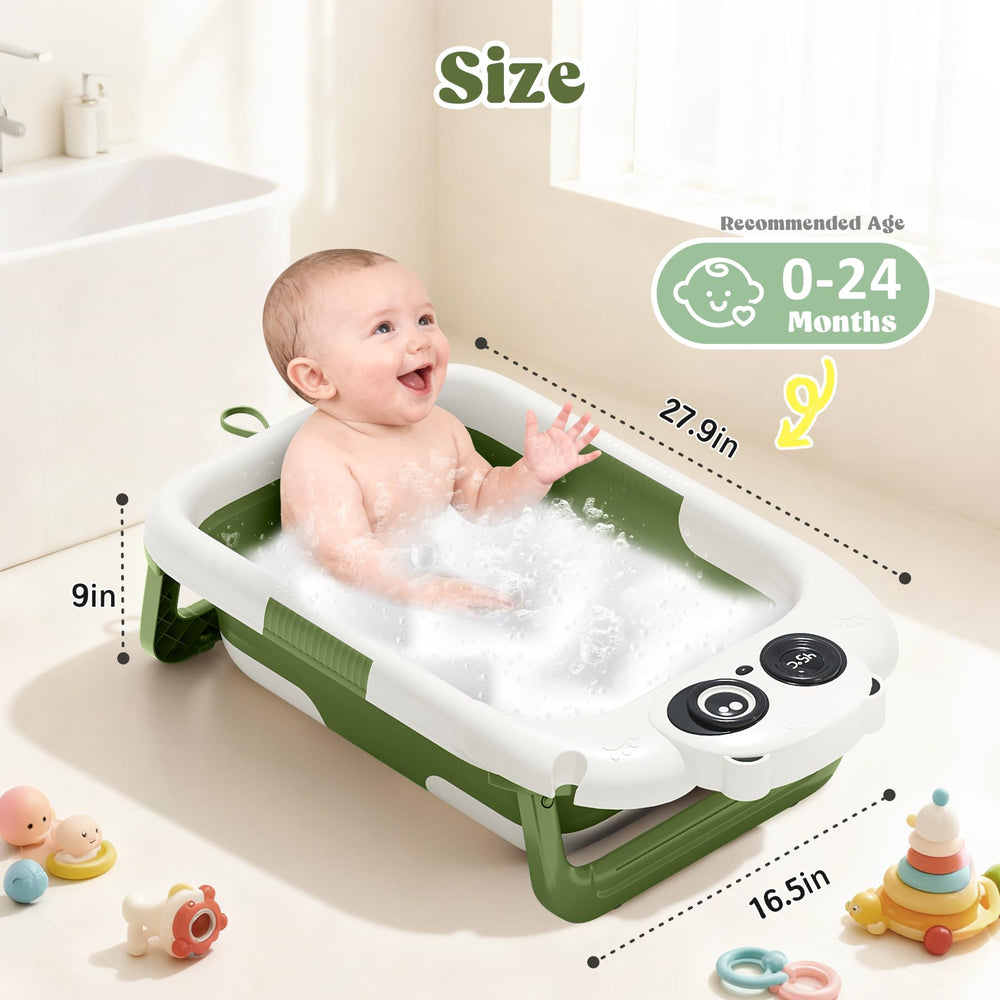 WXXM floating cushion bath green providing gentle support for baby.