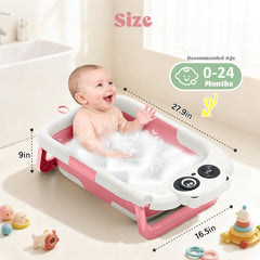 WXXM pink tub with detachable leg support facilitates easy setup and stability