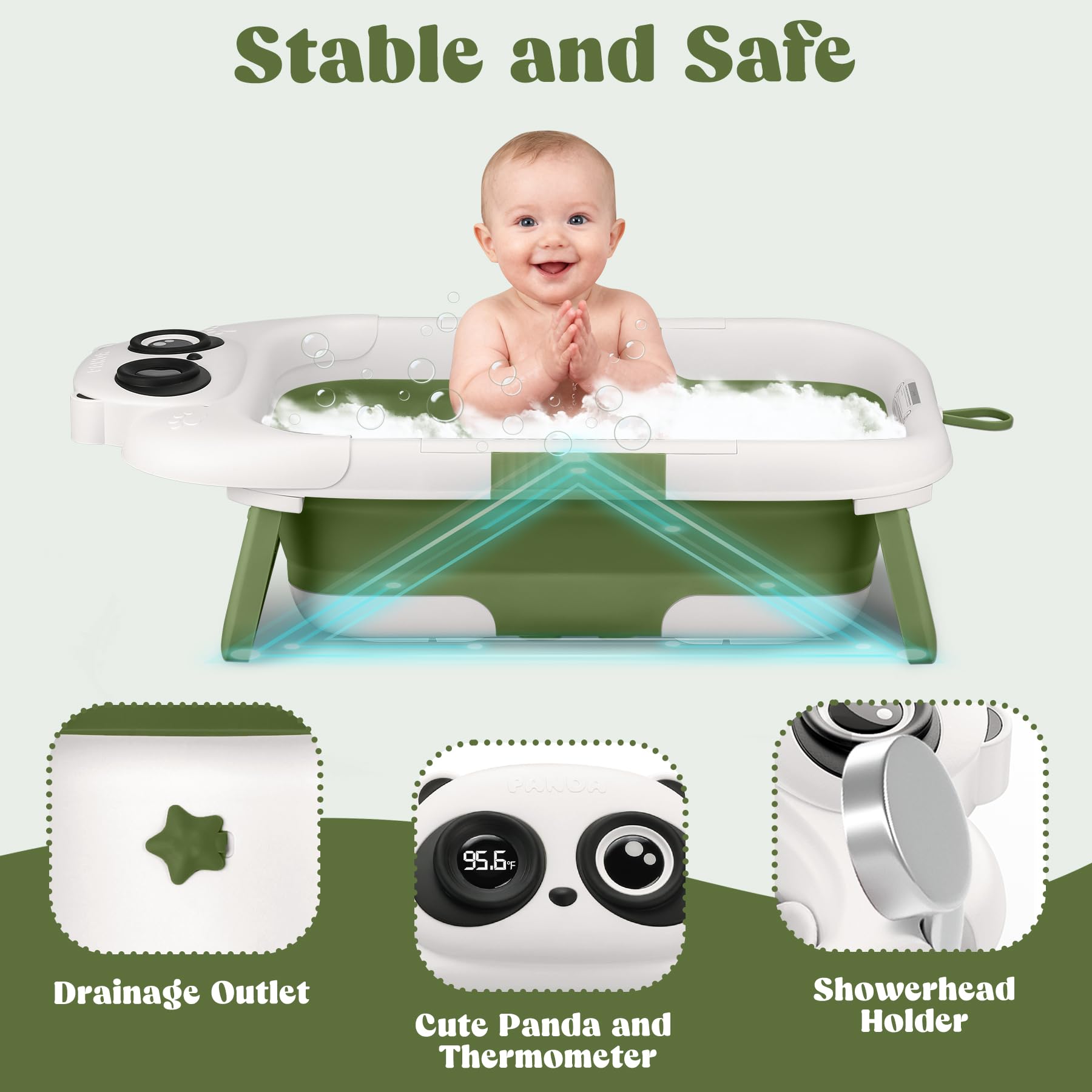 WXXM infant tub fits ages 0-24 months for growing kids.