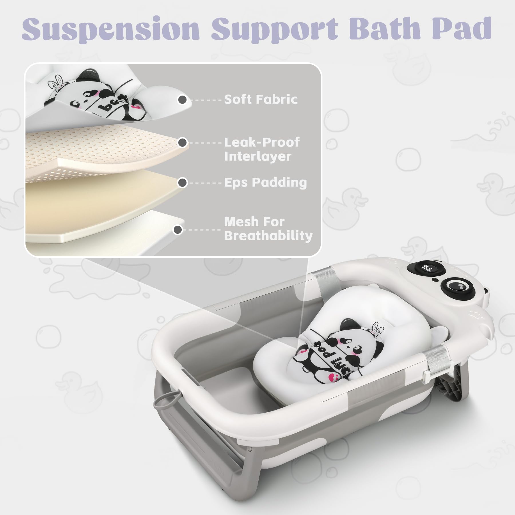 WXXM travel-ready tub compact and portable for families