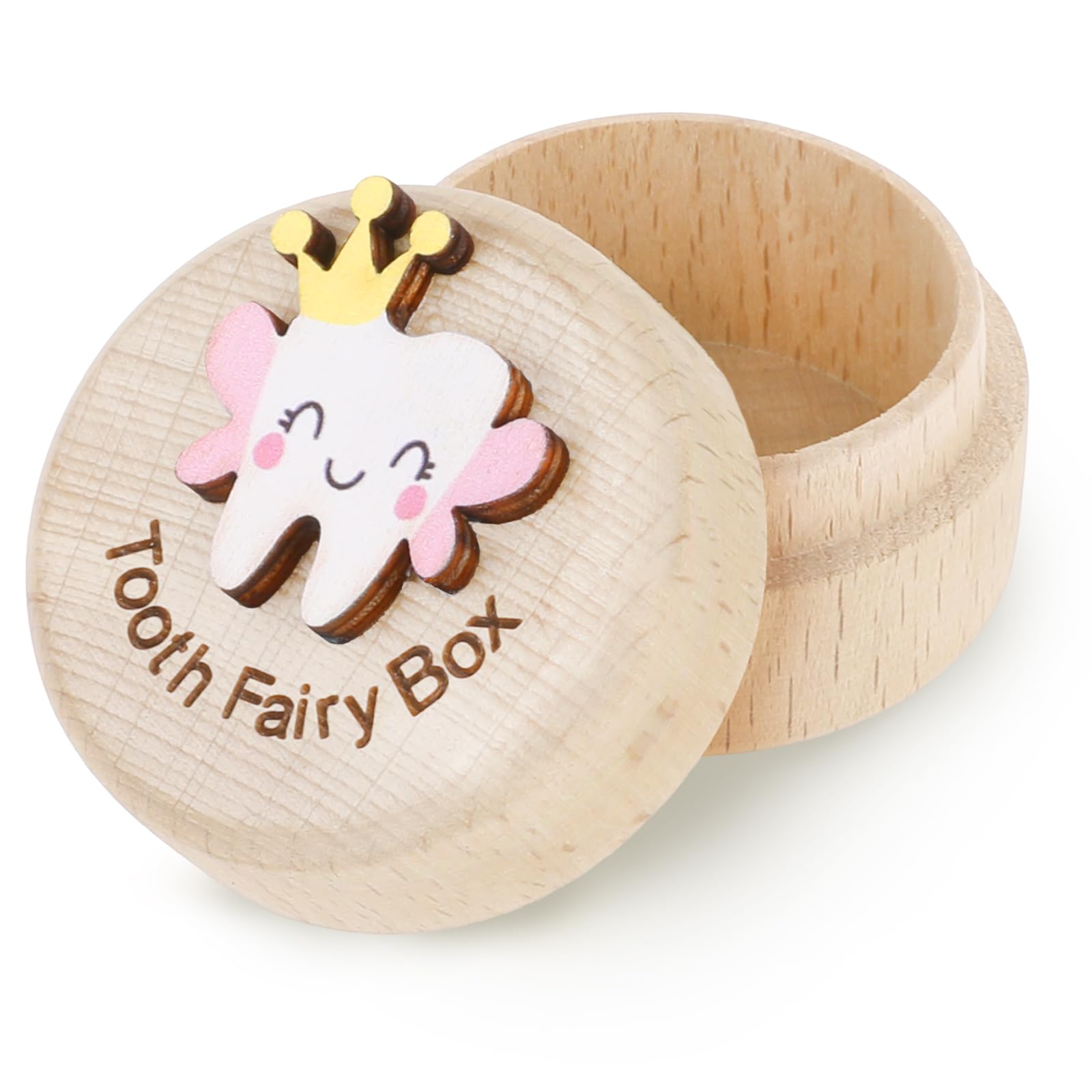 WY LIGHTING LEVEL Tooth Box with exquisite pattern and 3D tooth lid for keepsakes