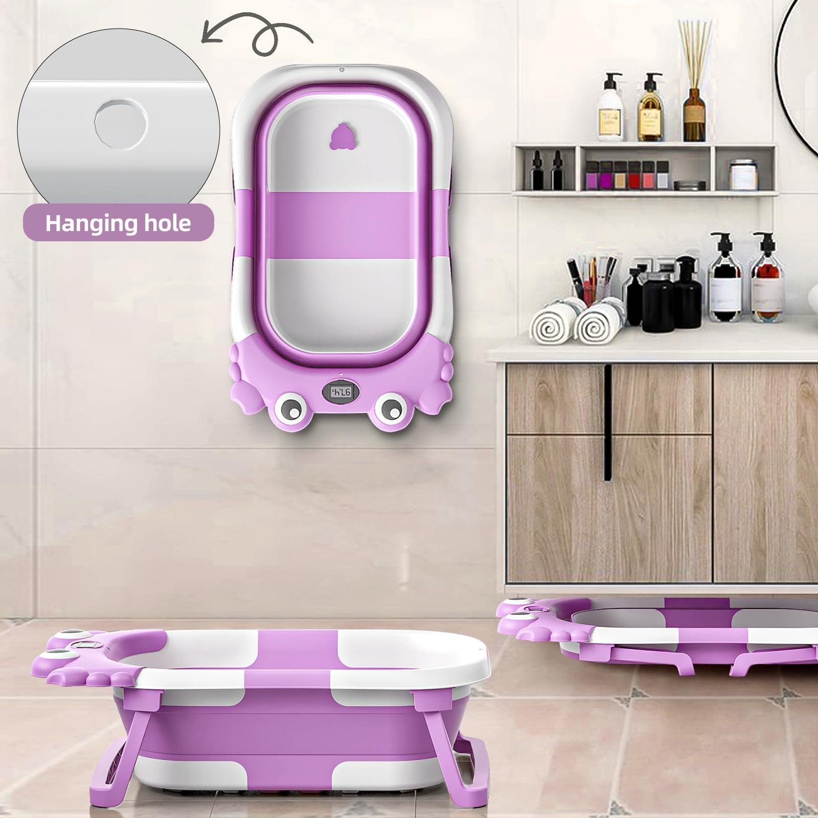 WyfKyd PP+TPE material ensures safe, durable baby bath