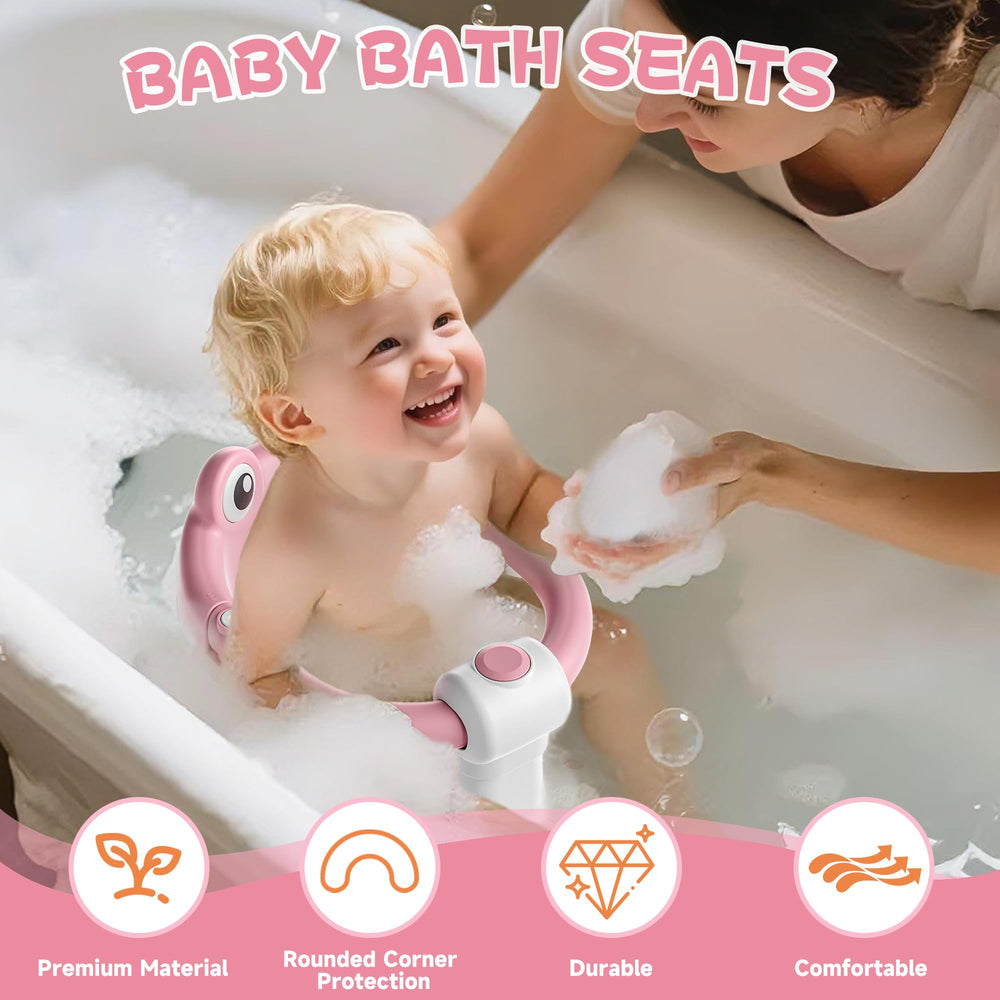 WyfKyd bath seat featuring a soft cushion for gentle support during baths.