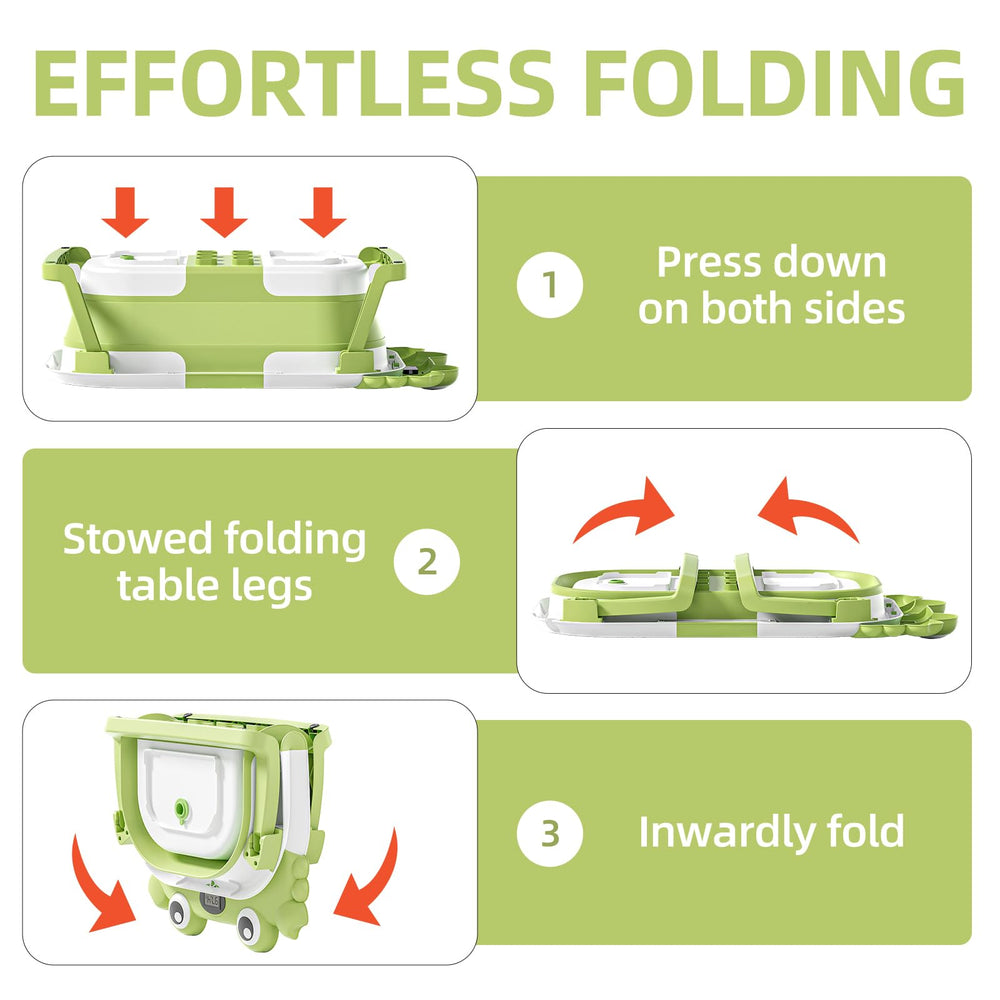 WyfKyd portable travel tub folds flat for trips and camping.