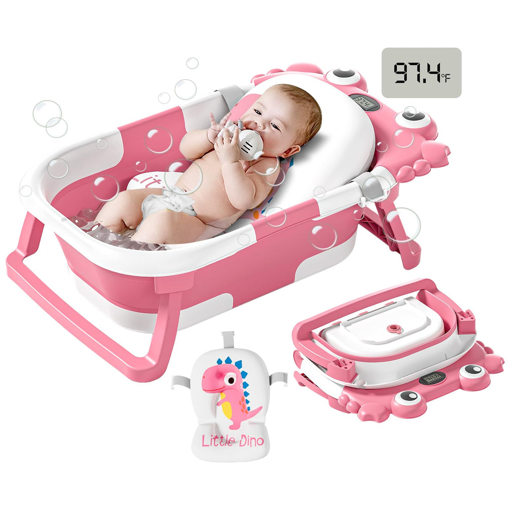 WyfKyd collapsible baby bathtub in folded design showing compact storage.