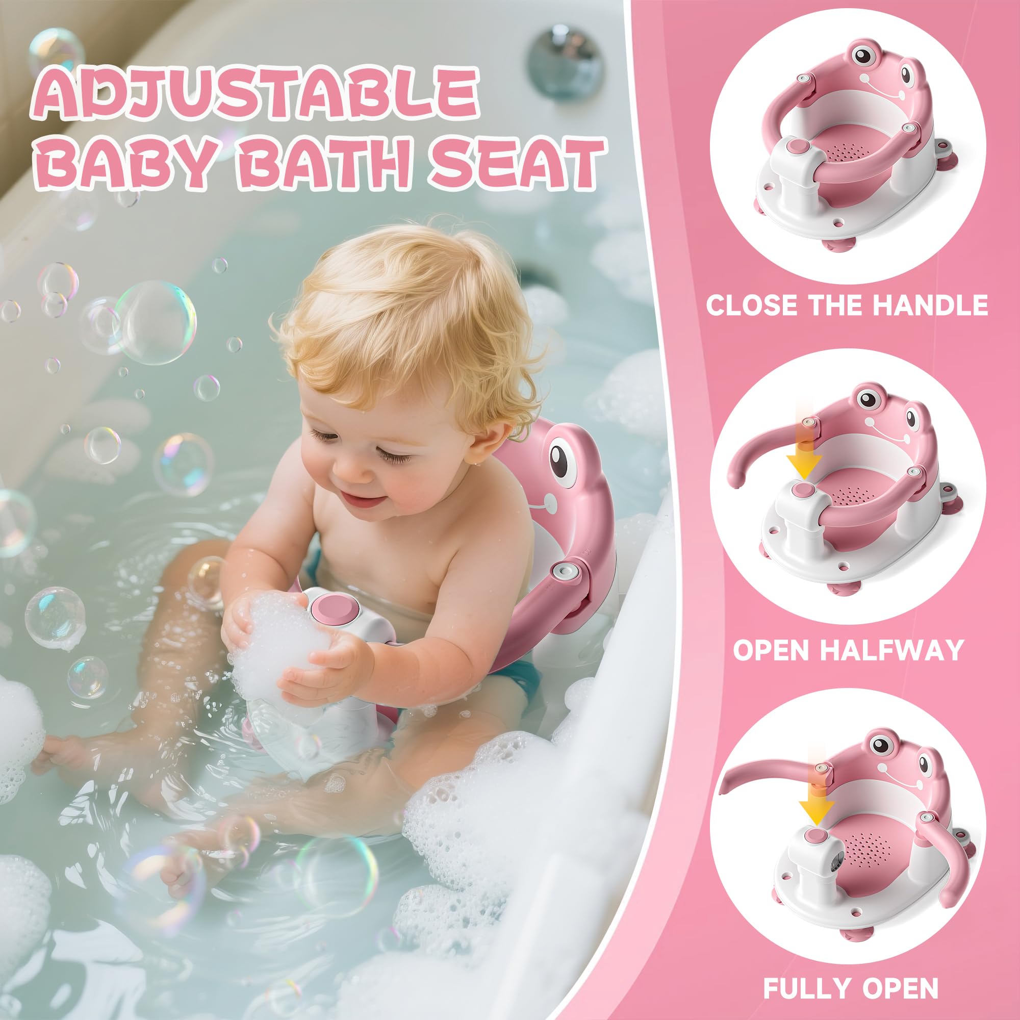 WyfKyd infant bath chair is lightweight and portable for easy transitions.