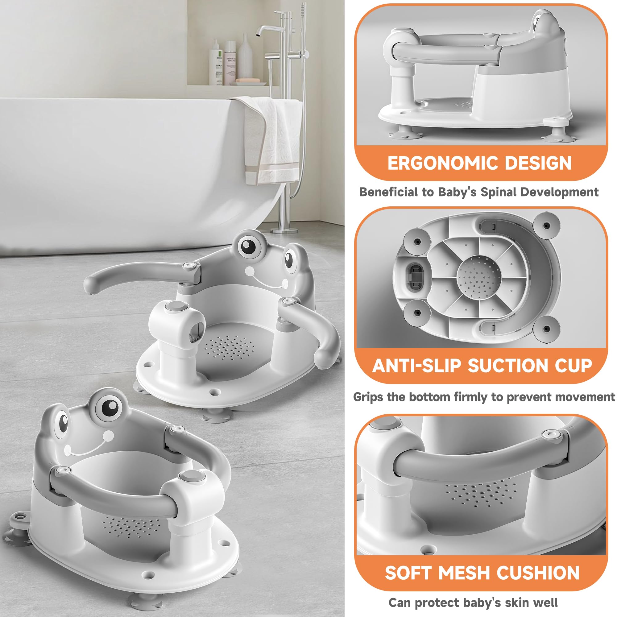 WyfKyd infant chair made with non-toxic materials for worry-free bath time.