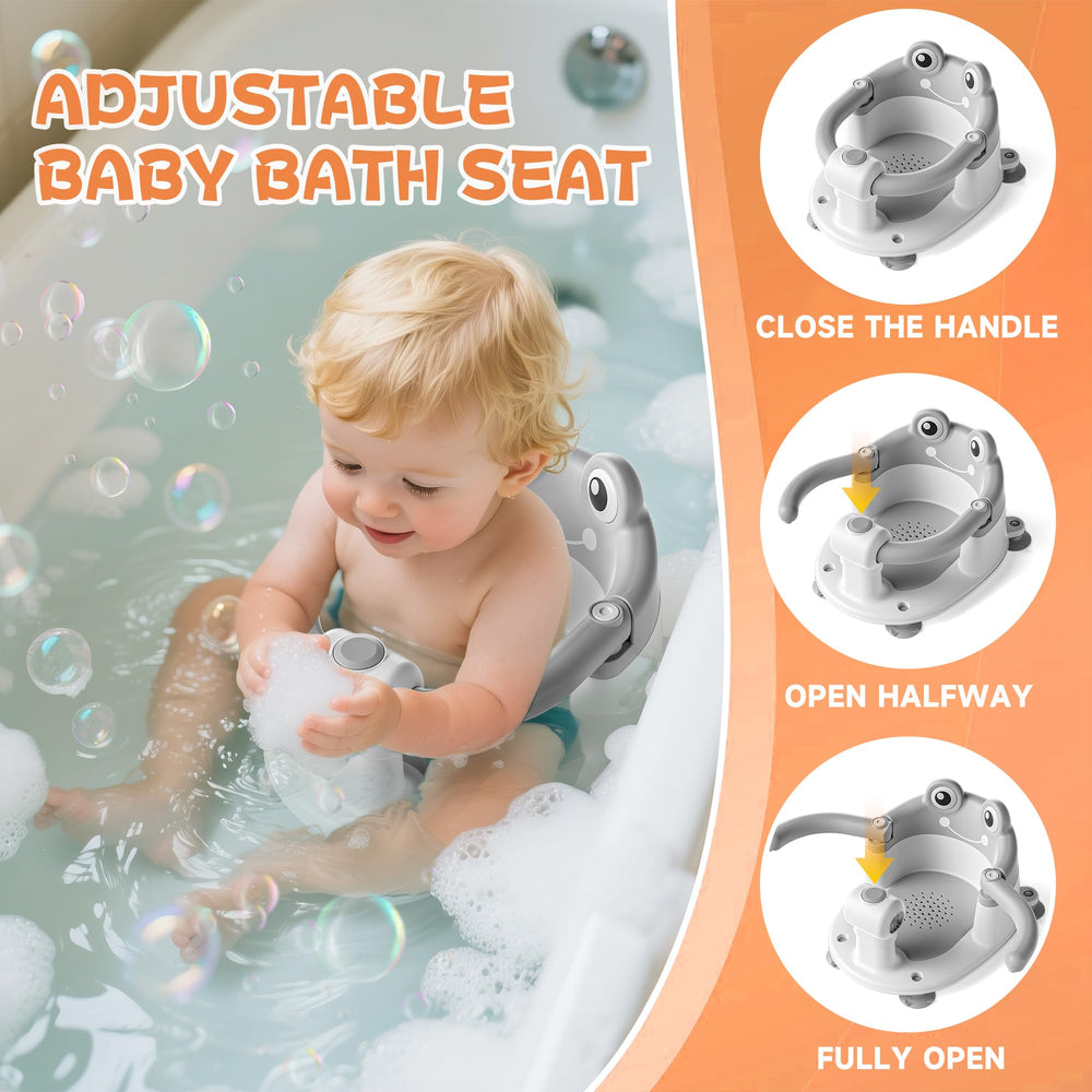 WyfKyd soft cushion bath seat provides comfy seating during baths.