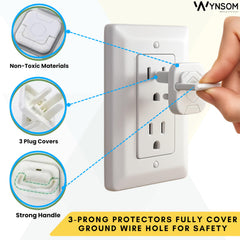 Wynsom baby-proof plug protectors protect outlets while blending with décor.