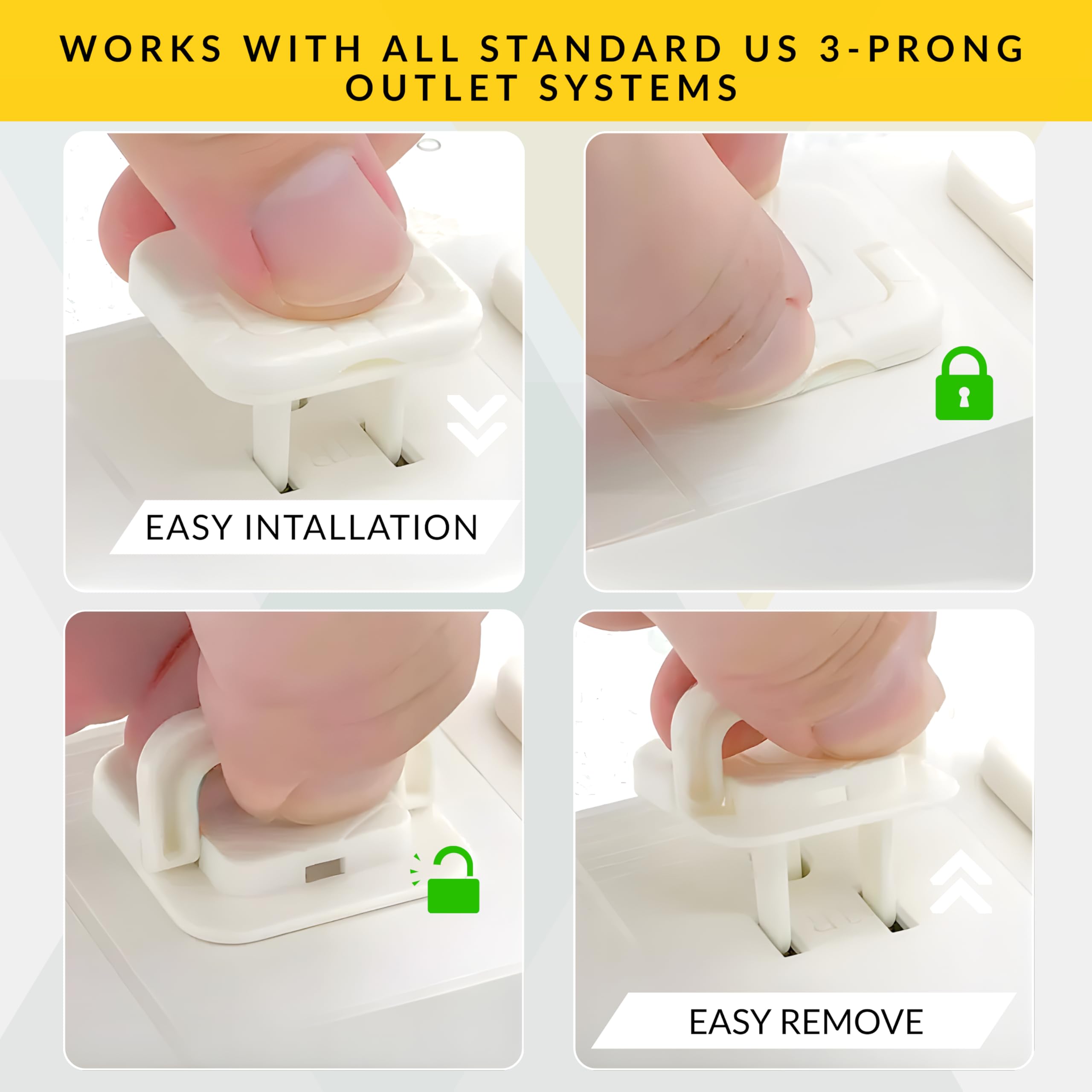 Wynsom sturdy plug covers help prevent accidental shocks from unused outlets.