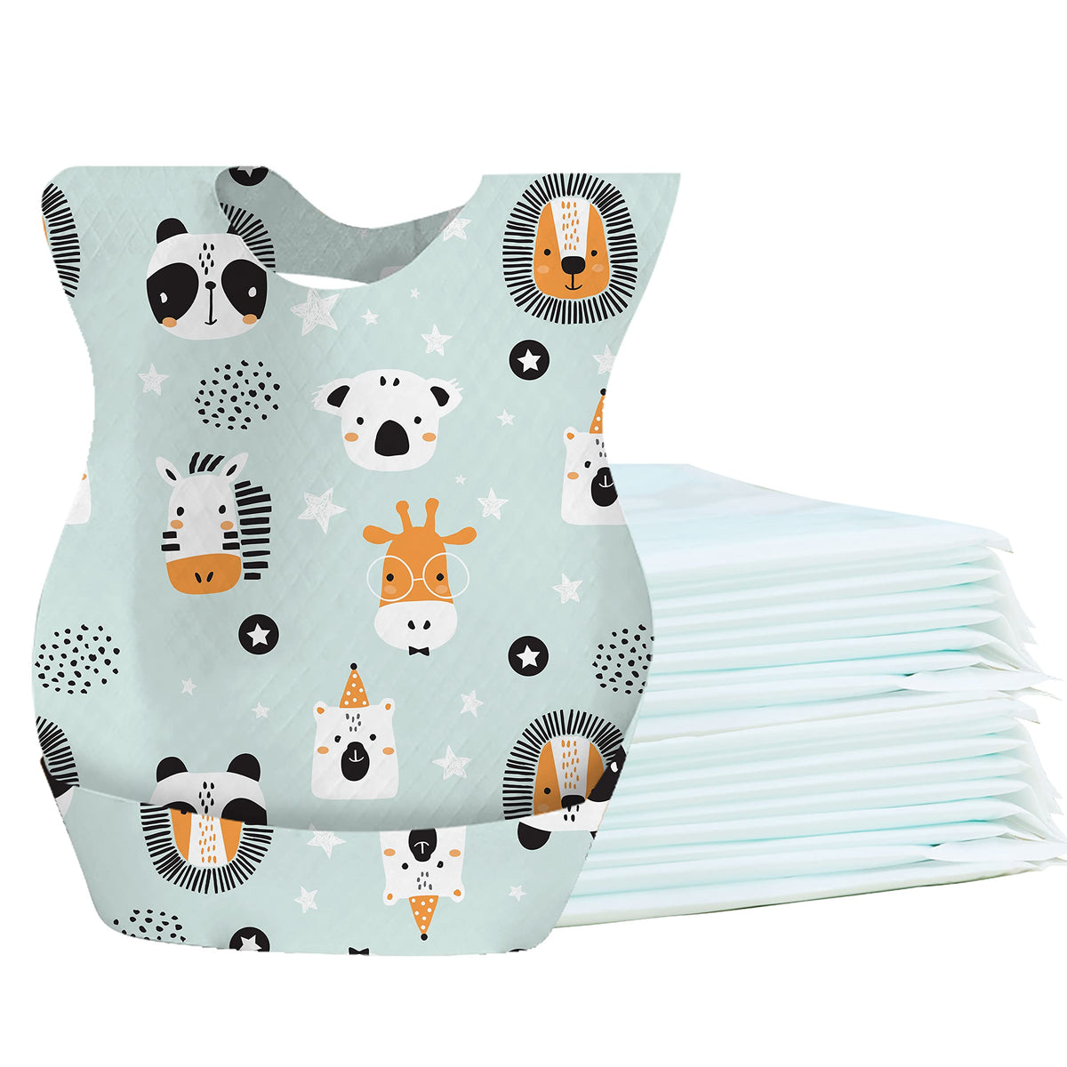 WYSLP baby bib crumb catcher keeps meals tidy during self-feeding sessions.