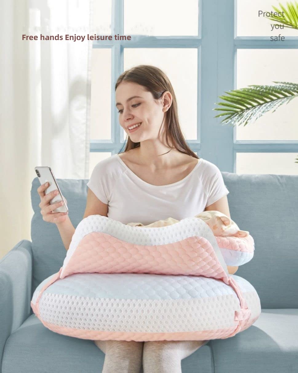 Knitted cotton cover is removable and machine washable for easy care.