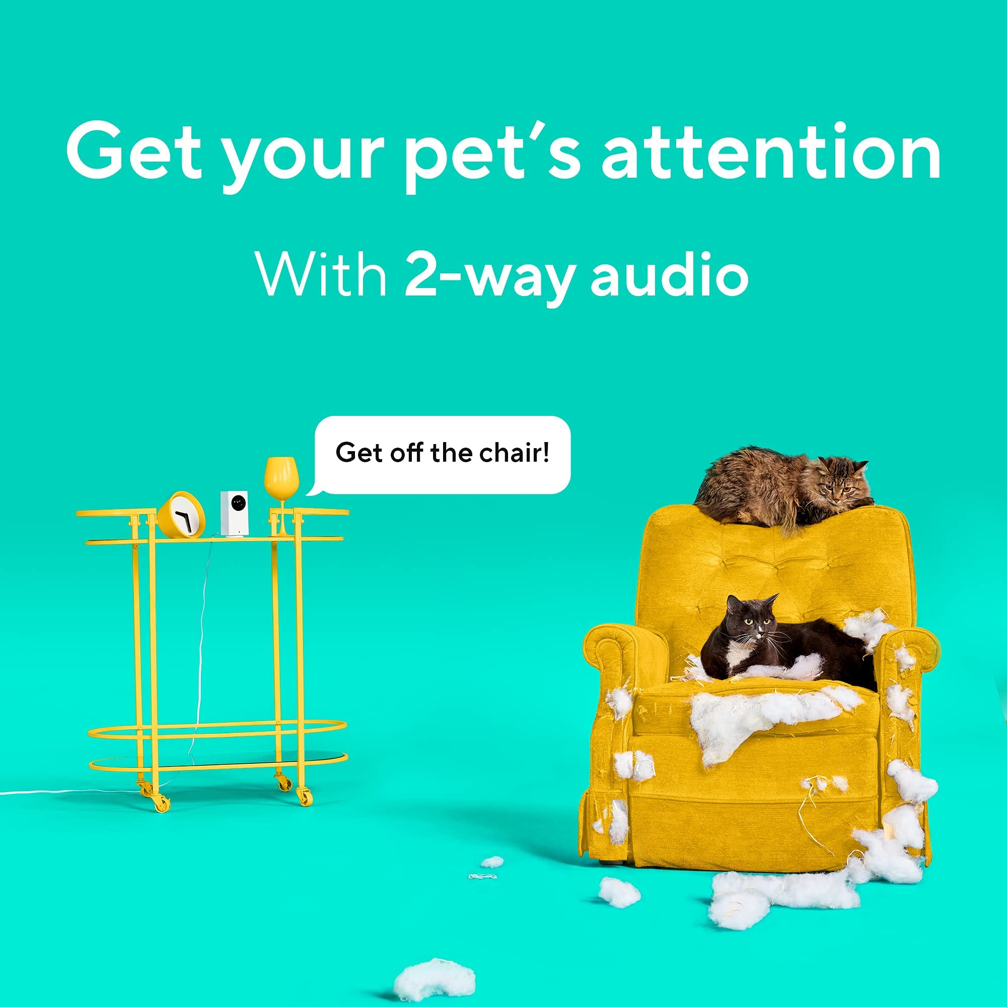Wyze Cam Pan v2 detects motion and sound for alerts.