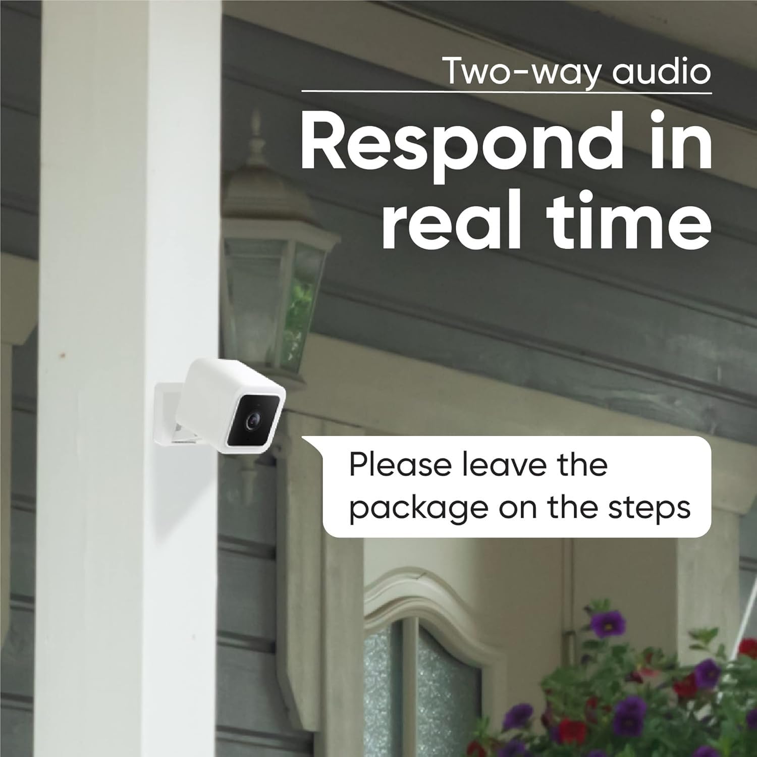 Wyze Cam v3 IP65 weatherproof design for rain and dust protection outdoors.