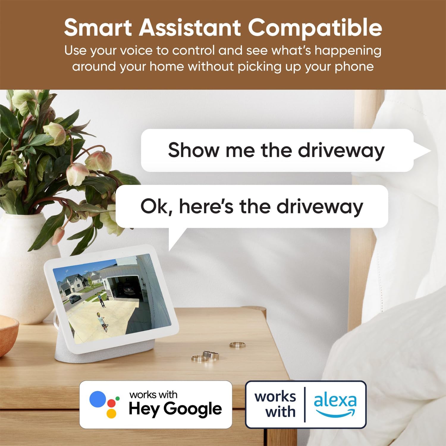 Wyze Cam v3 two-way audio to communicate with family from anywhere.