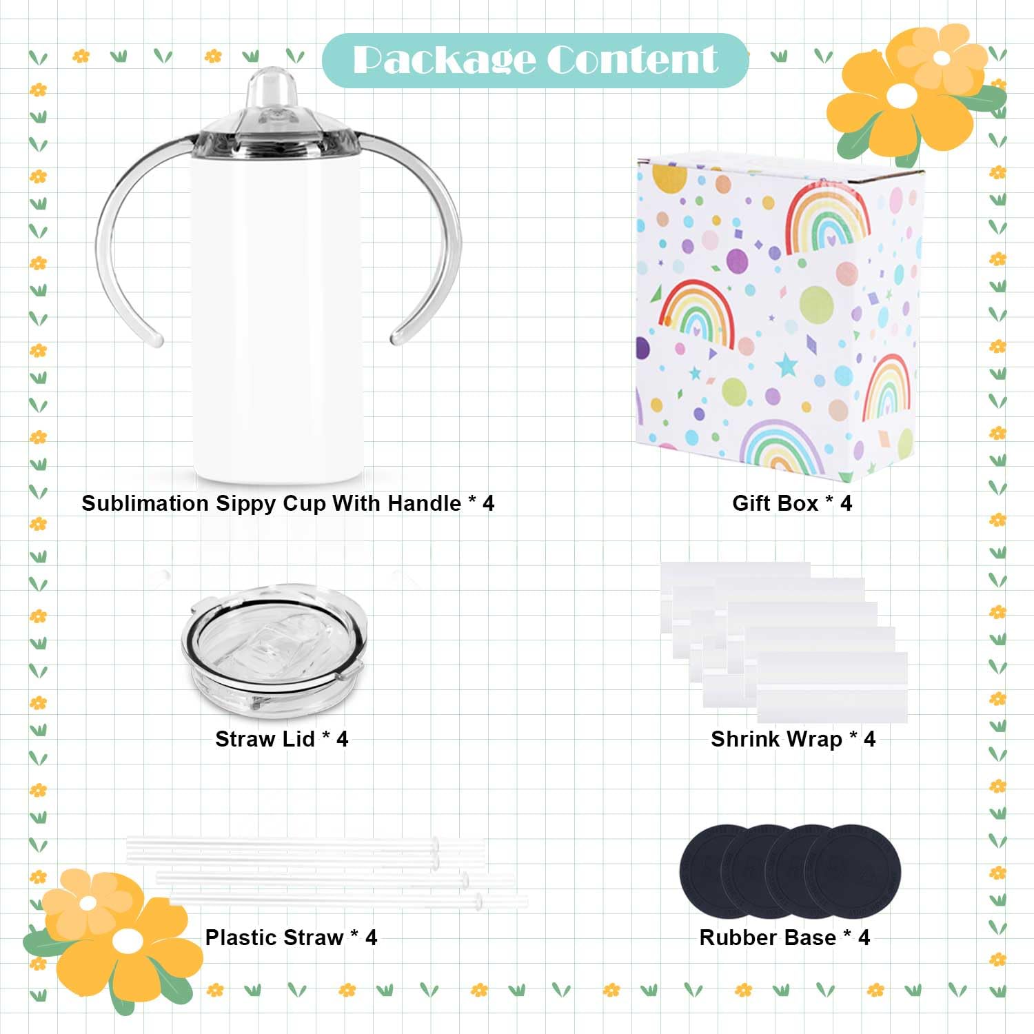 Wzaytia 12oz sublimation sippy cup lid assembly highlights kid-friendly handling.