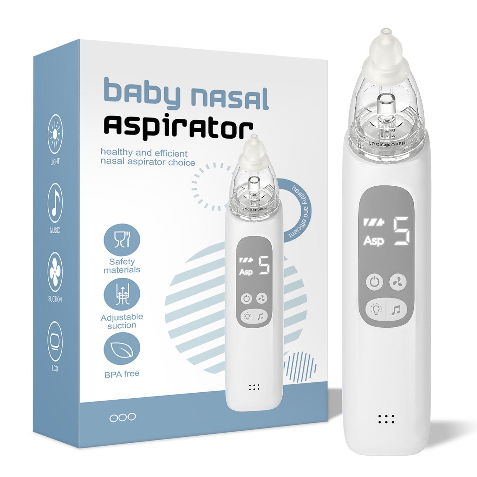 X-Bosak baby nasal aspirator with five-level suction for gentle relief