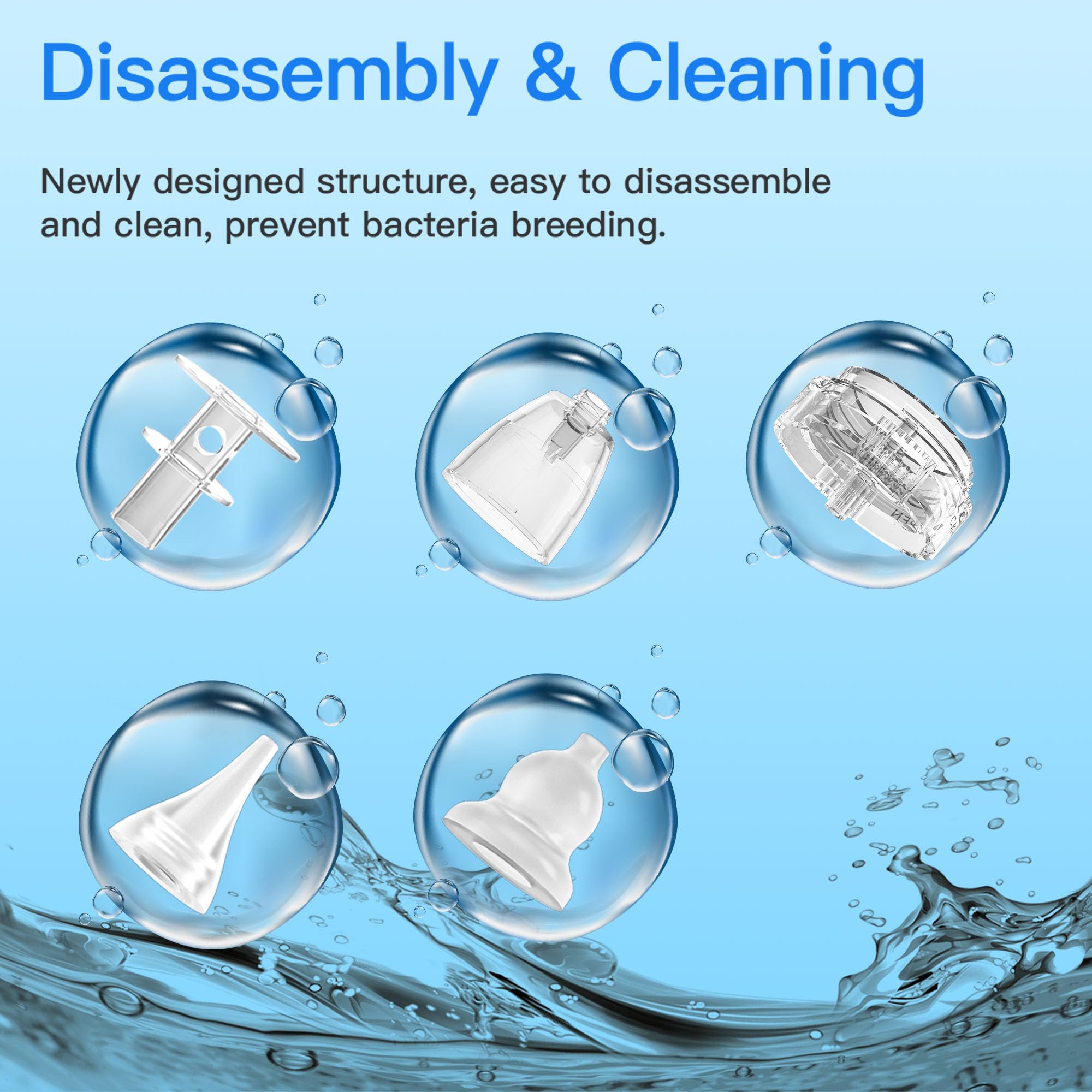X-Bosak soft silicone tips protect delicate nasal passages.