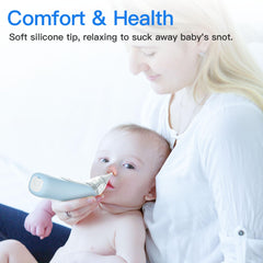 X-Bosak baby nasal aspirator with soothing light to calm during cleaning.