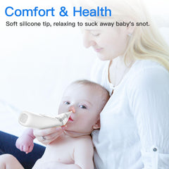 X-Bosak nasal aspirator showing soothing light and nursery rhymes feature