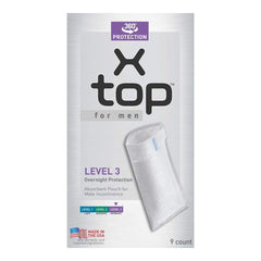 X Top Men Incontinence Pouch Level 3 front view with 360-degree protection
