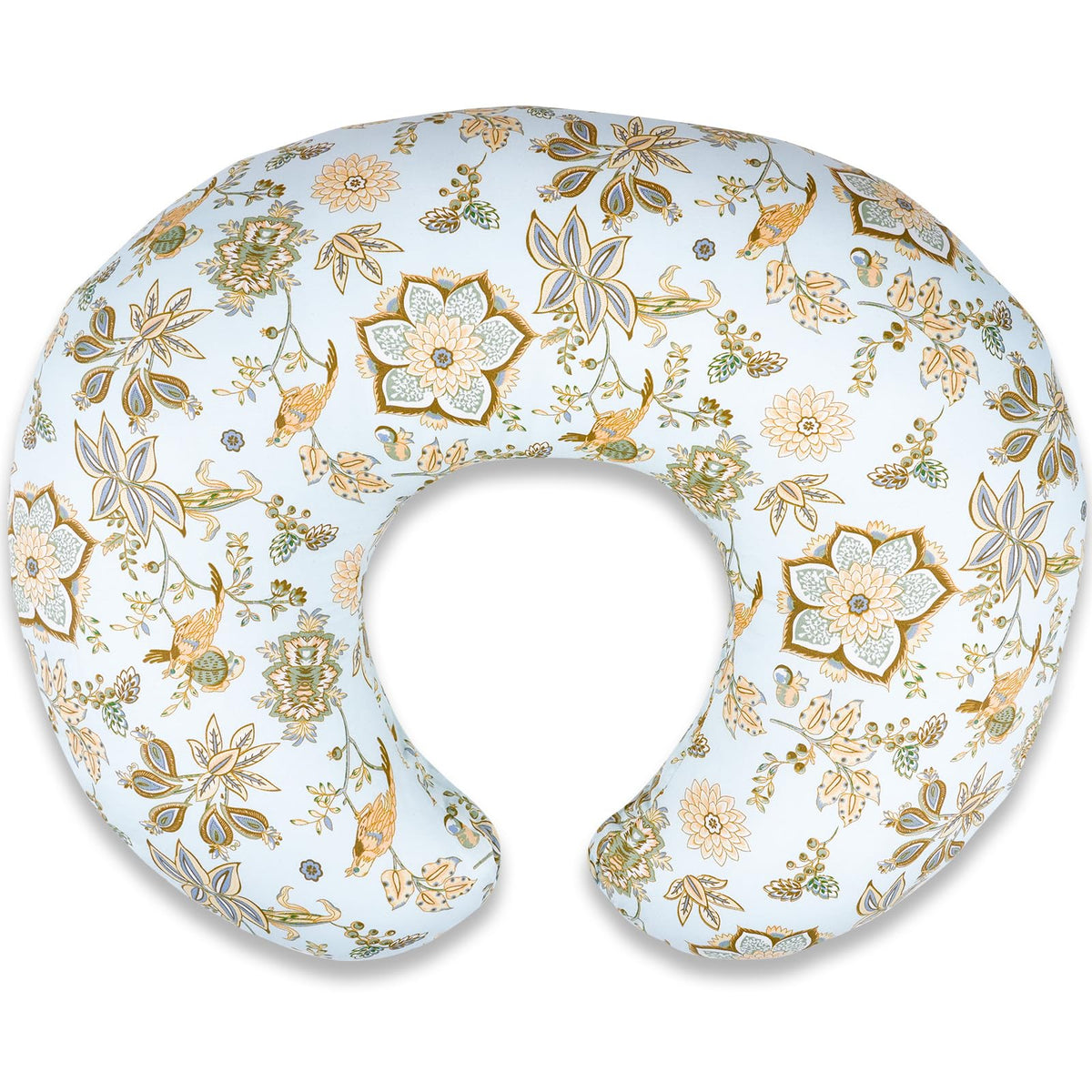 x-vesolje baby nursing pillow with floral cover for cozy feeding