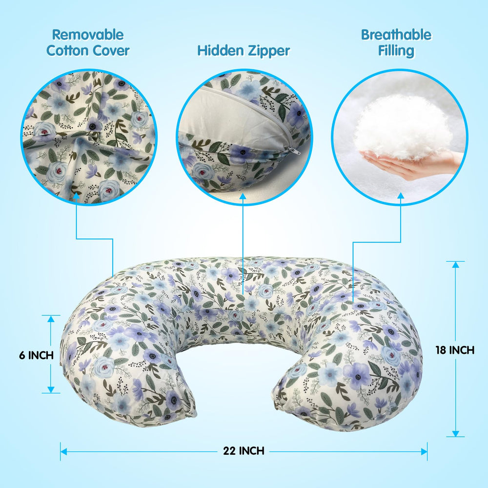 x-vesolje nursing pillow supports your lap during feeding sessions.