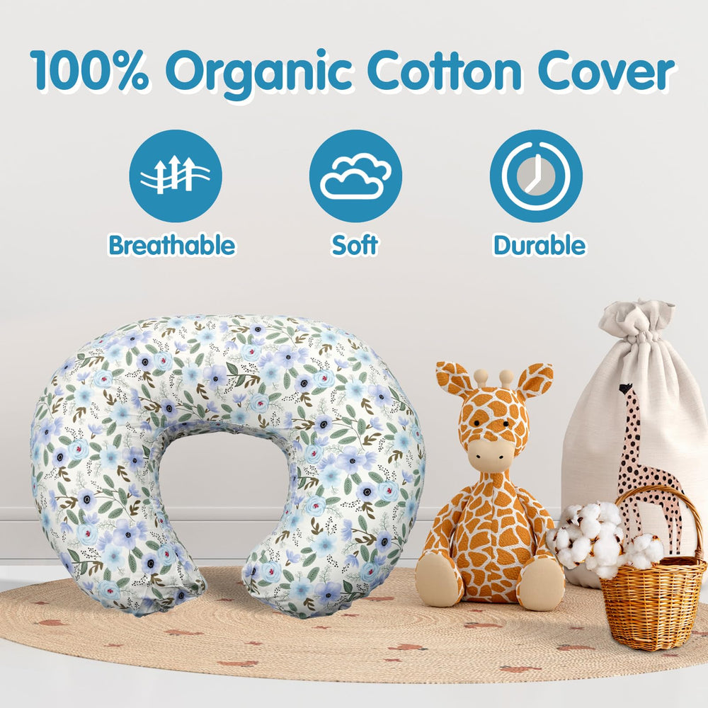 x-vesolje nursing pillow with removable cover for easy washing.