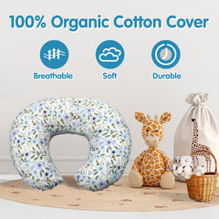 x-vesolje nursing pillow with removable cover for easy washing.
