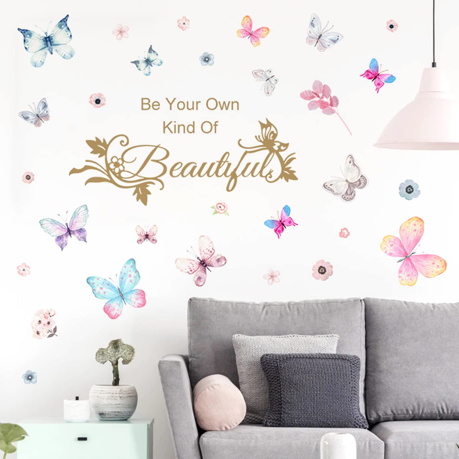 X-xdaonl nursery decor butterflies brighten a baby's room with color.