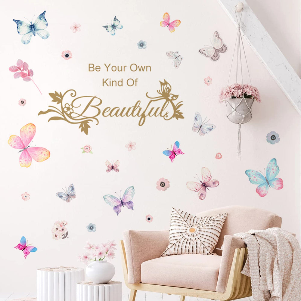 X-xdaonl two-sheets butterfly sticker pack provides versatile decorating options.