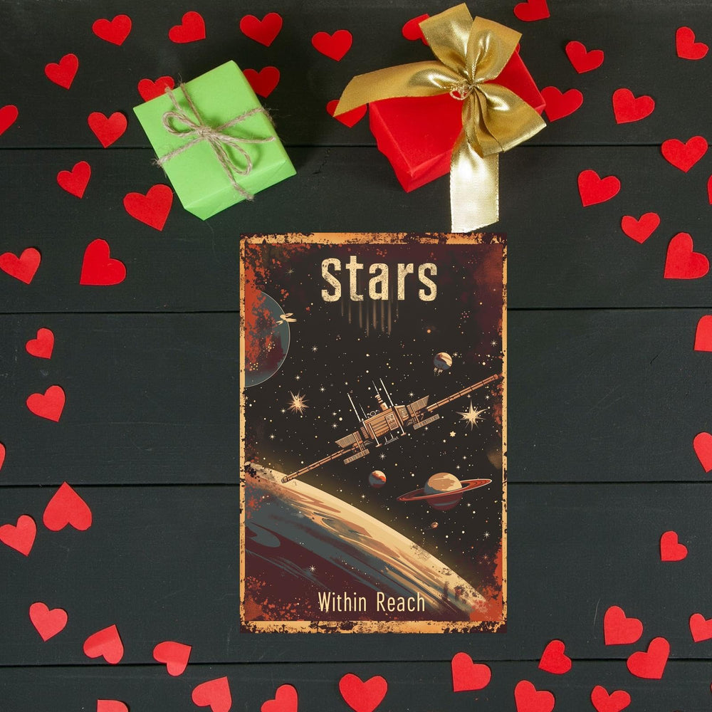 Xanovir Stars Within Reach poster creates imaginative focal point in boys' room.