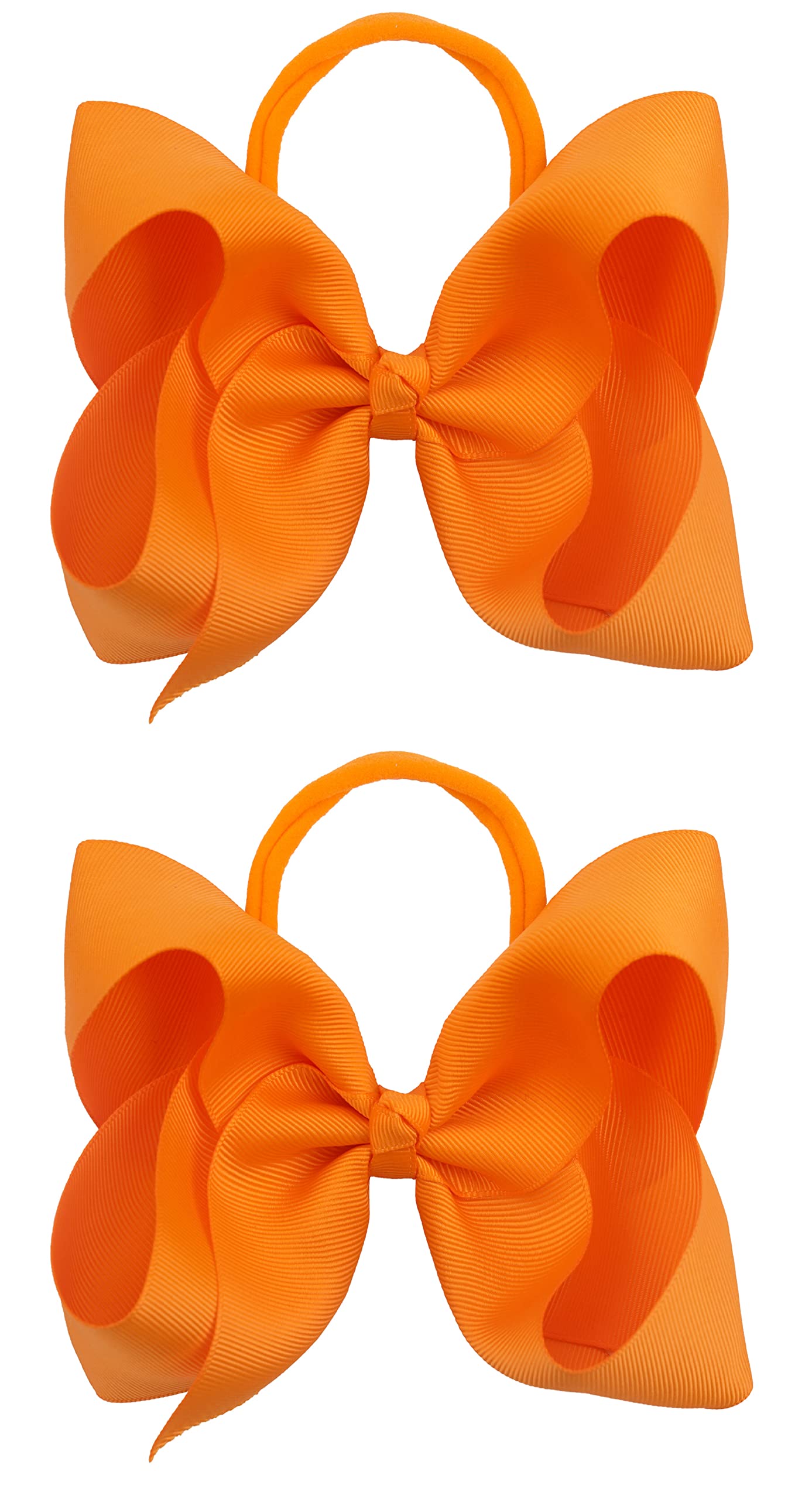 Xansema baby headbands with a 6-inch orange bow for comfortable all-day wear.