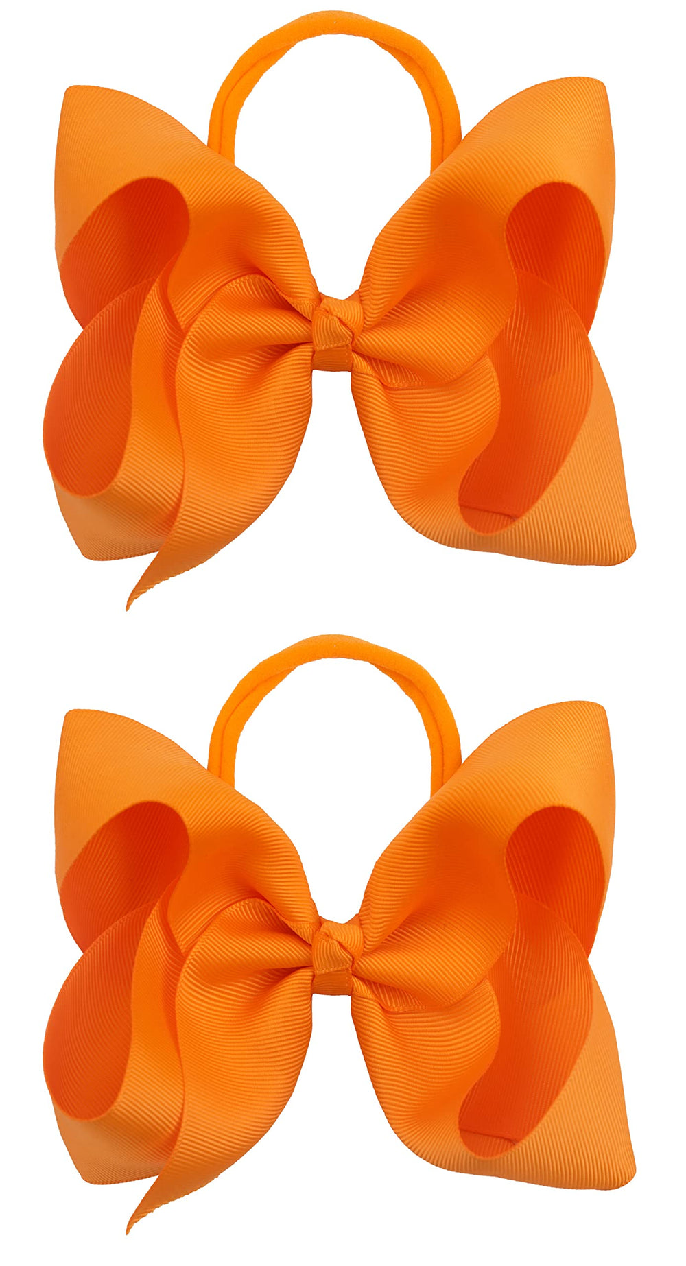 Xansema baby headbands with a 6-inch orange bow for comfortable all-day wear.