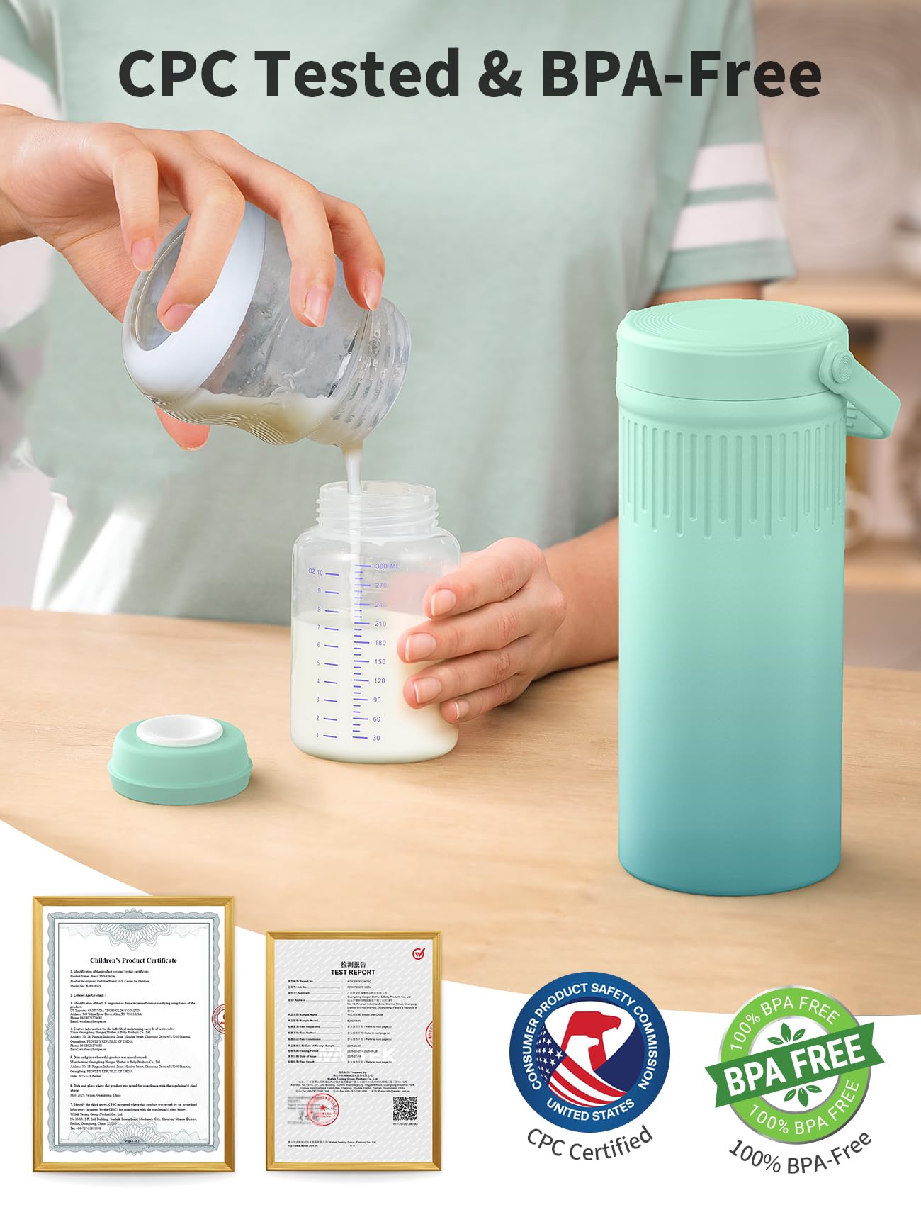 XAPROO BPA-free food-grade materials keep milk storage safe.