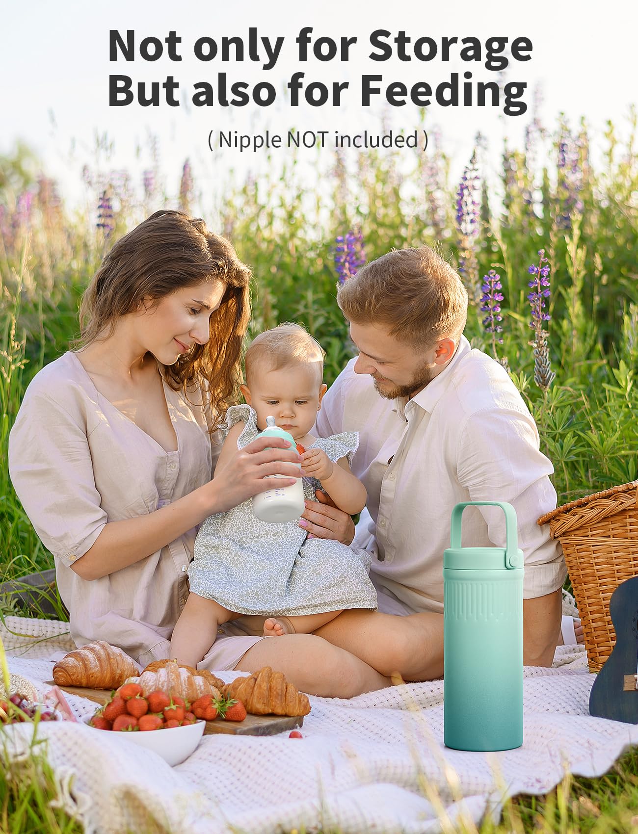 XAPROO leak-proof screw-cap prevents leaks in a diaper bag.