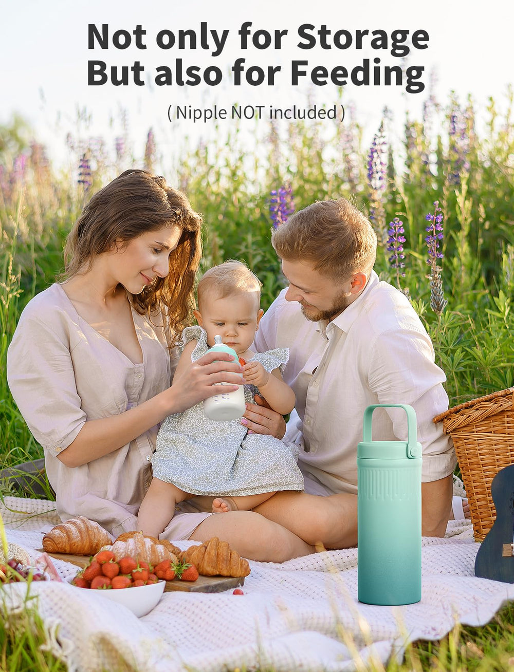 XAPROO leak-proof screw-cap prevents leaks in a diaper bag.