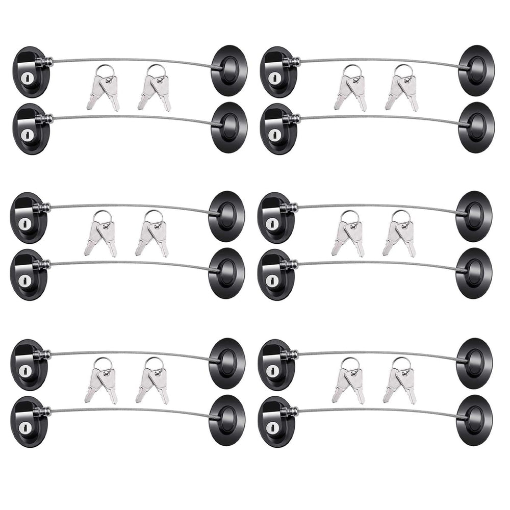 XccMe fridge locks pack shot showing 12 locks and 24 keys for safer homes