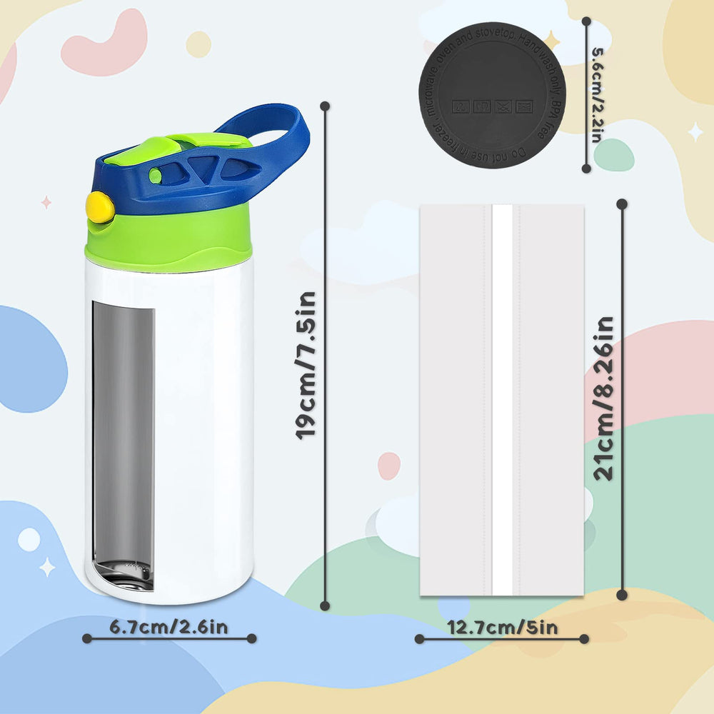 XccMe Kids sublimation tumbler 12oz 4-pack ideal for school or gifts