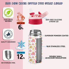 XccMe Kids sublimation tumbler 12oz double-wall insulation helps maintain temp