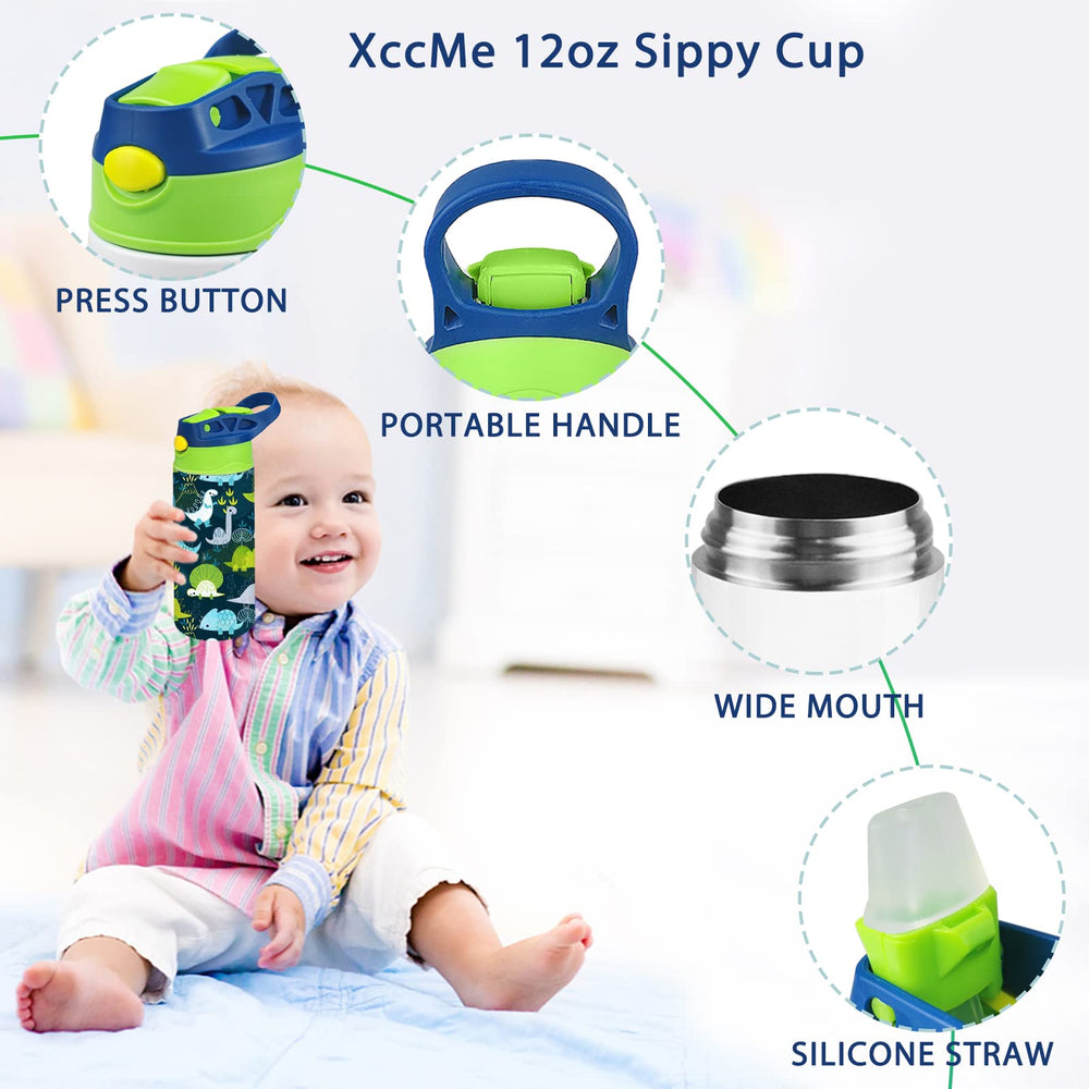 XccMe Kids Sublimation Tumbler blue double-wall insulation benefits.