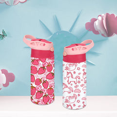 XccMe Kids Sublimation Tumbler pink lid demonstrates secure, spill-friendly design