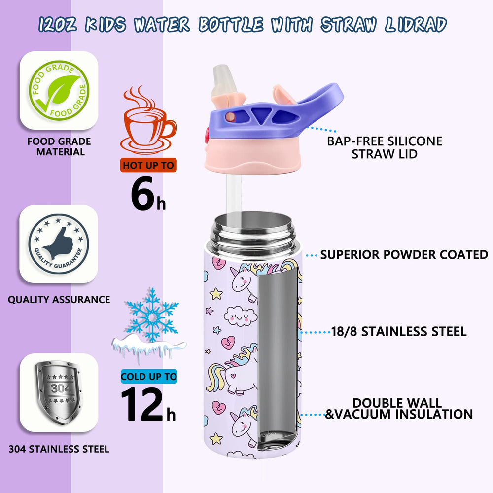 XccMe Kids Sublimation Tumbler with silicone straw for smooth sipping.