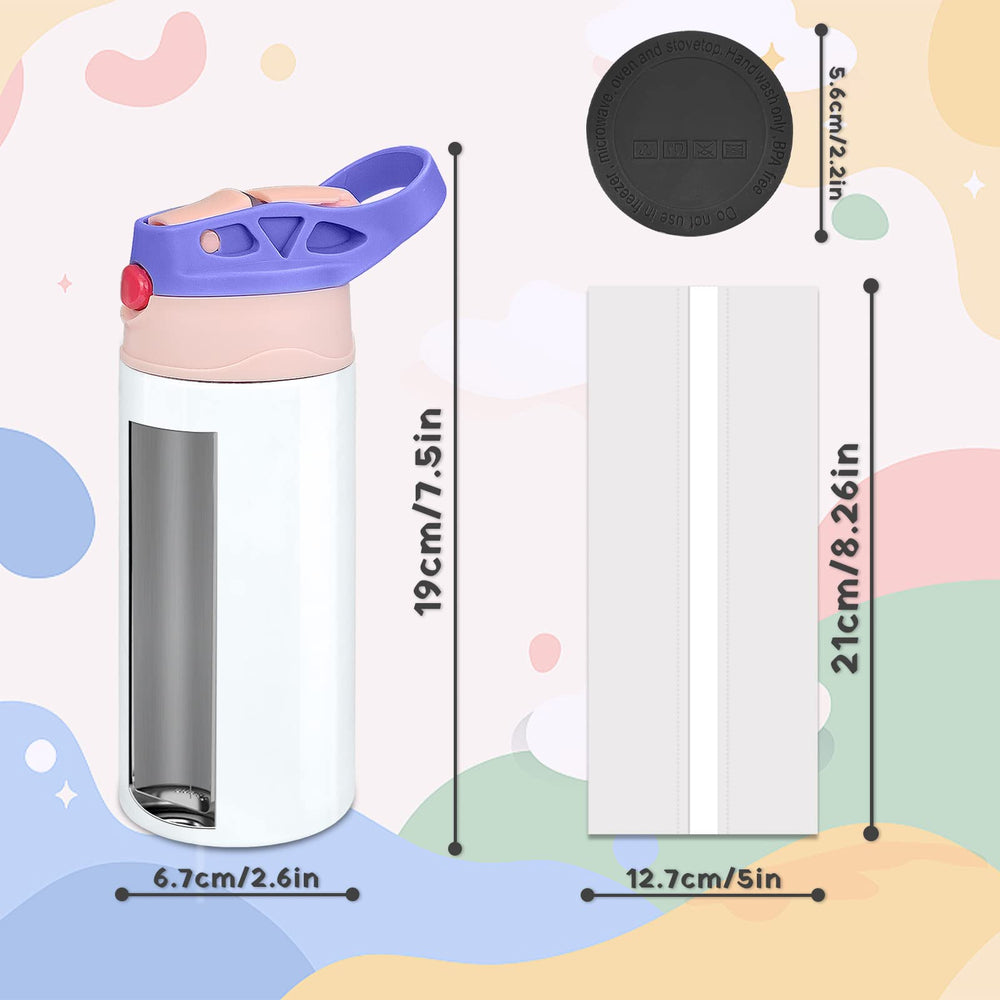 XccMe Kids Sublimation Tumbler spill-proof lid shows secure closure for mess-free beverages.